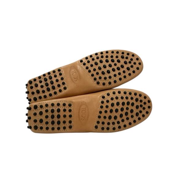 Tod’s Gommini Ring Moccasin Loafers Calfskin Leather Tan Size 7.5 Made Italy - Picture 8 of 10